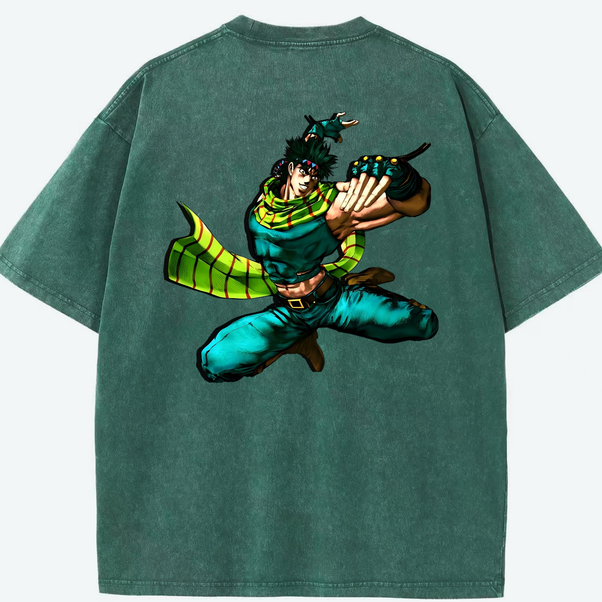 （画像用） ジョジョの奇妙な冒険 ジョセフ?ジョースター JoJo's Bizarre Adventure Joseph Joestar 綿100% ヴィンテージ風 半袖Tシャツ（背面プリント）